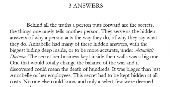 Chapter 3: “Answers”