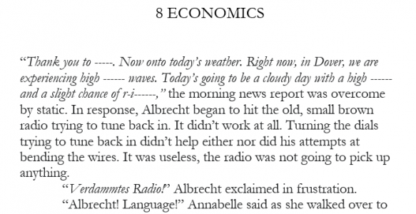 Chapter 8: “Economics”