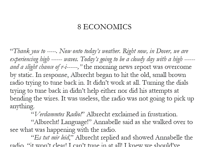 Chapter 8: “Economics”