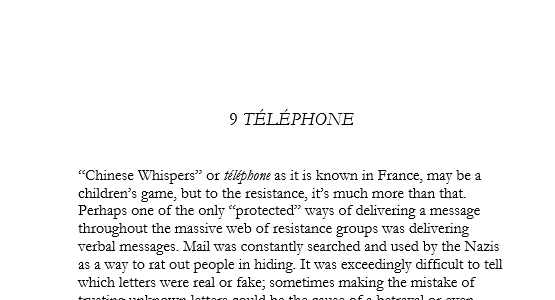 Chapter 9: “Téléphone”